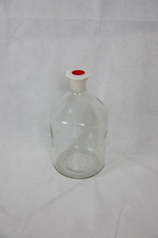 Bauchige Apothekerflasche mit Kunststoffdeckel