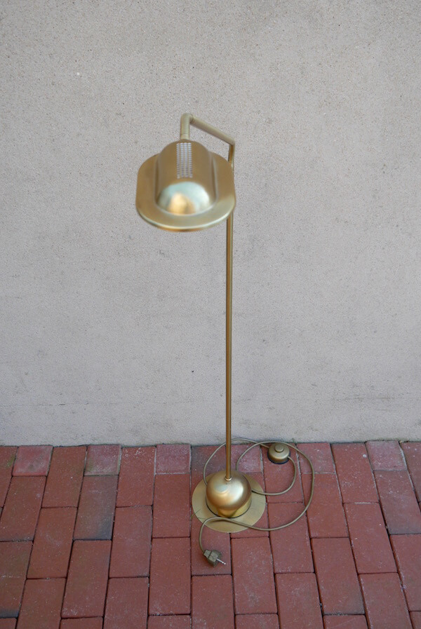 Goldene Retro Stehlampe
