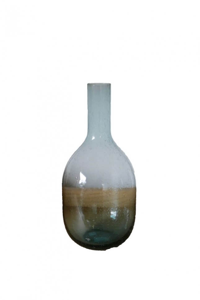 Durchsichtige Vintage Vase mit Hals