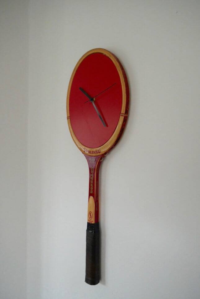 Uhr aus Spalding Retro Tennisschläger