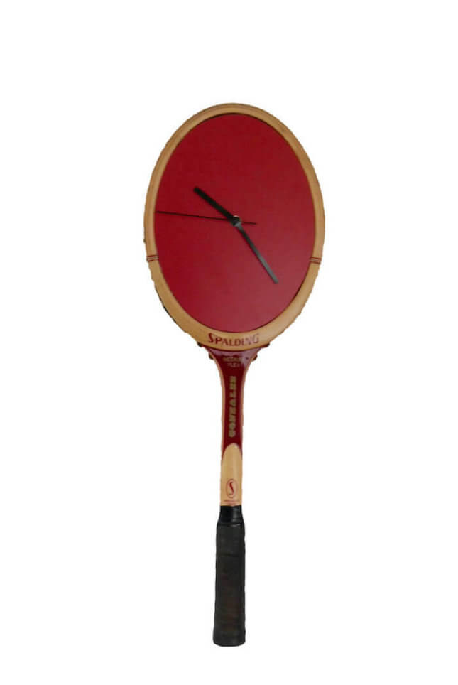 Uhr aus Spalding Retro Tennisschläger